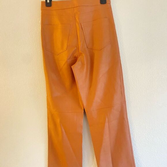 NWT NYC The Baxter Ribcage Straight Leg
High Waist Faux Leather Pants Brown 26 - Picture 10 of 15
